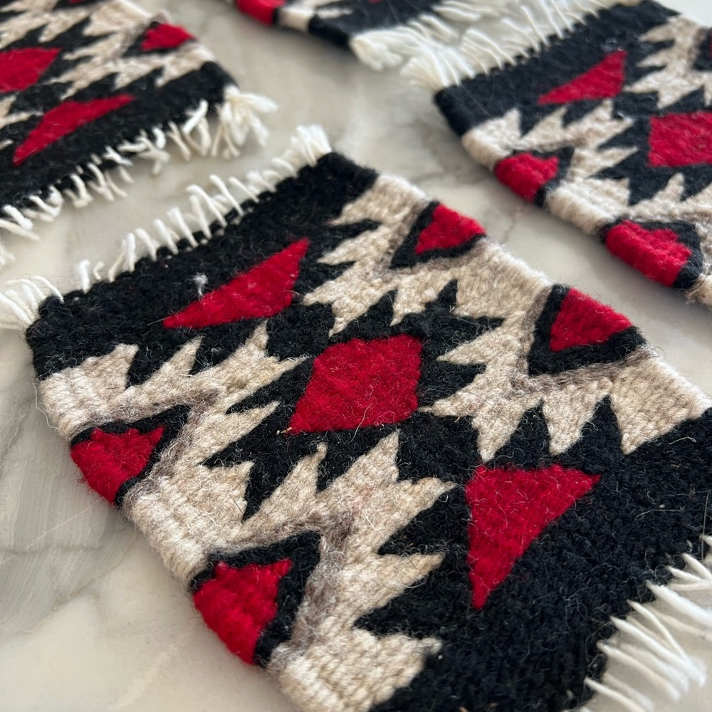 Geometric Wool Southwest Patterned Coasters - Picture 5 of 5